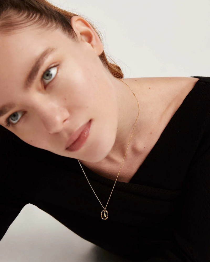 Crystal Letter Necklace