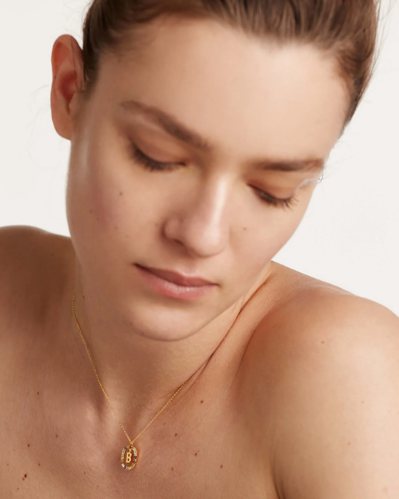 Crystal Letter Necklace