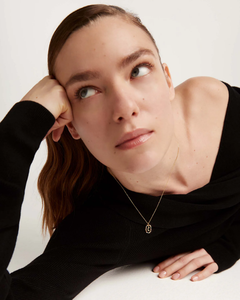 Crystal Letter Necklace