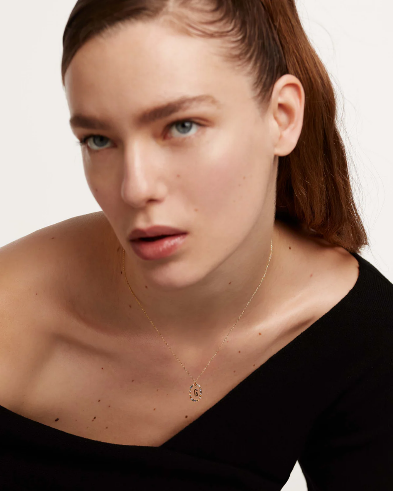 Crystal Letter Necklace