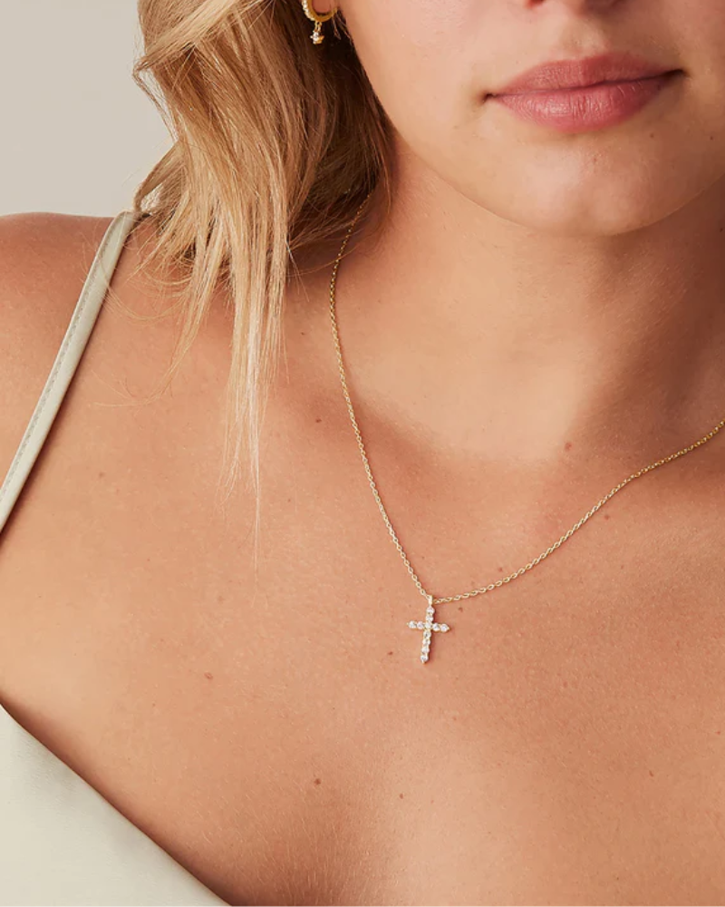 Zirconia Cross Necklace