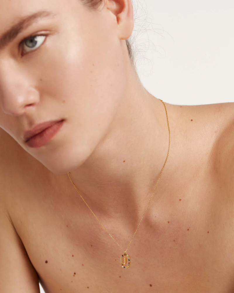 Crystal Letter Necklace