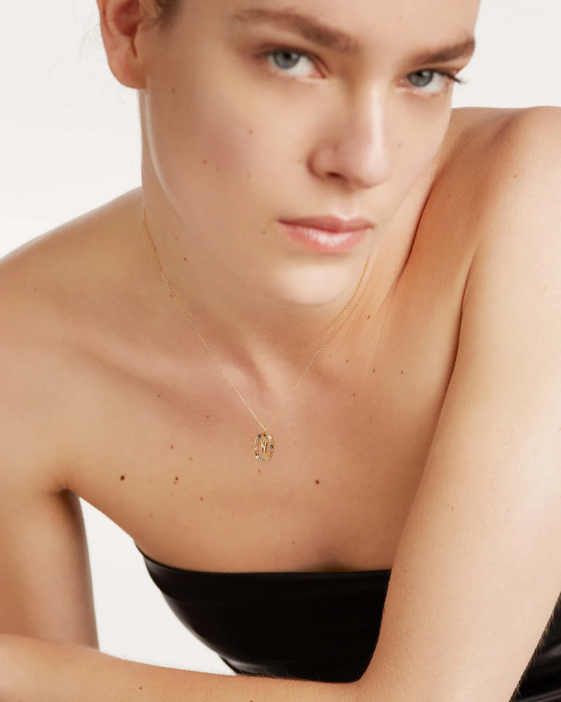 Crystal Letter Necklace