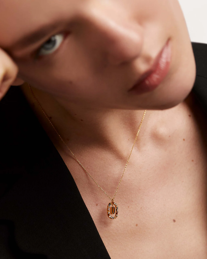 Crystal Letter Necklace