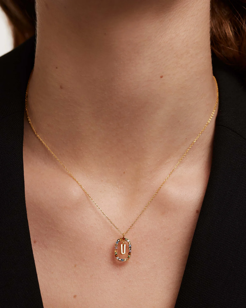 Crystal Letter Necklace