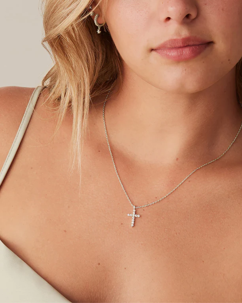 Zirconia Cross Necklace