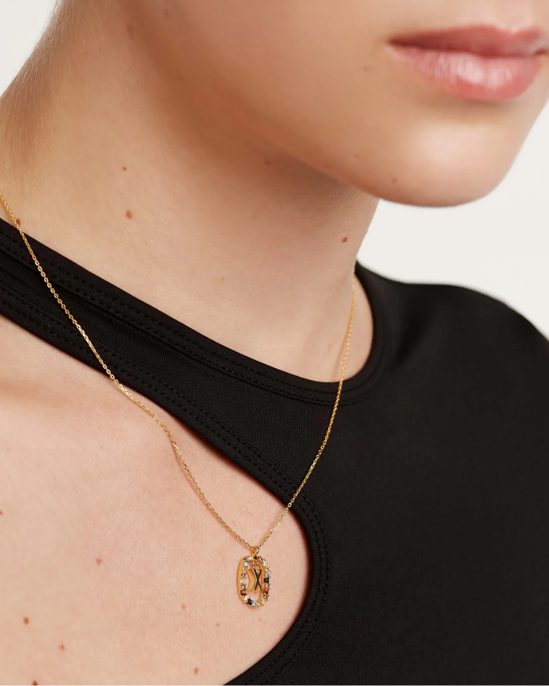 Crystal Letter Necklace