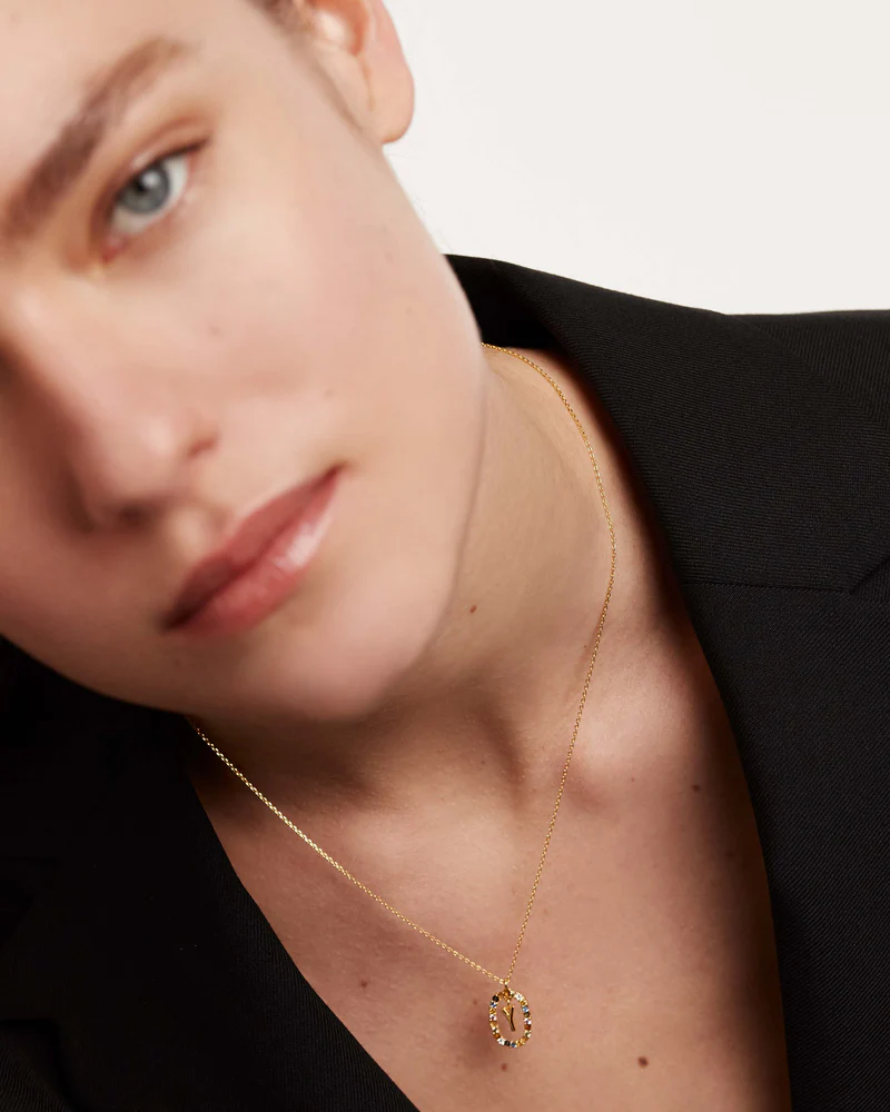 Crystal Letter Necklace